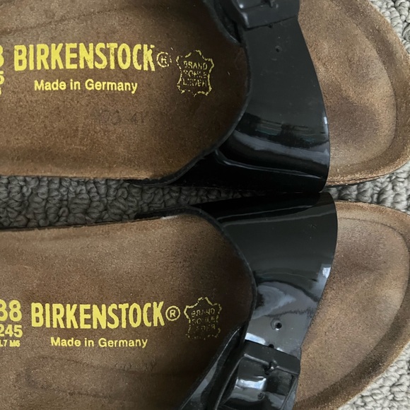 Birkenstock Madrid Sandals Buckle Patent Leather Size 38 - Picture 3 of 4